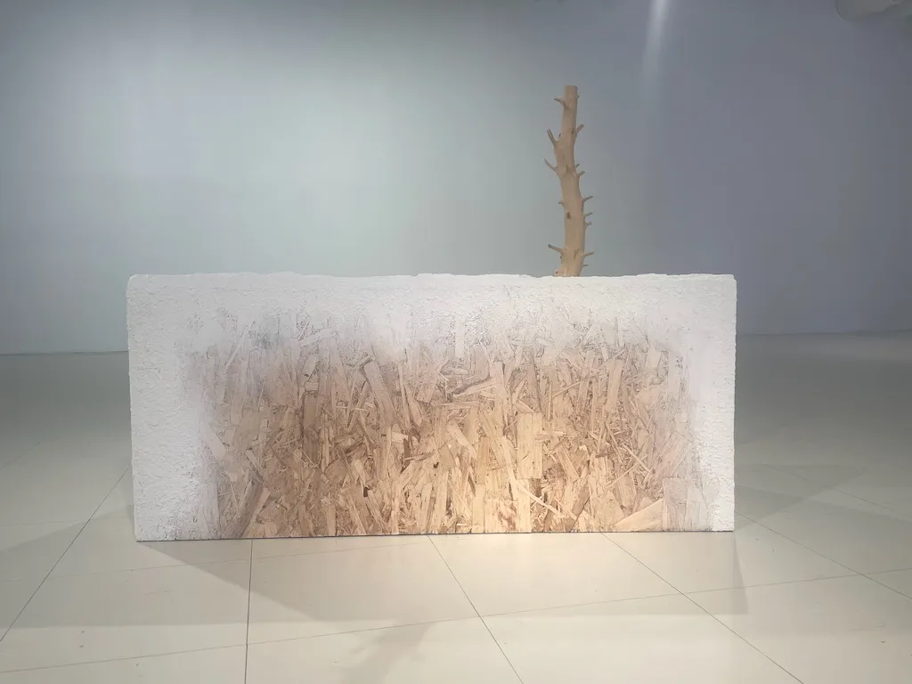 Magali Hébert Huot, Trame-Hatch, 2024. Installation Galerie des arts visuels, Université Laval