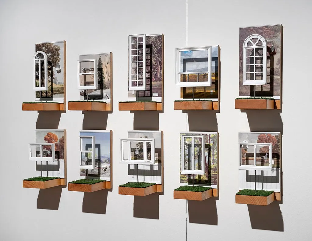 Graeme Patterson, banlieue, architecture domestique, pittoresque, oiseaux, mortalité aviaire