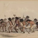 George Catlin, Buffalo Dance (Danse du bison), 1844 (Aquarelle sur papier | Collection du Musée McCord)