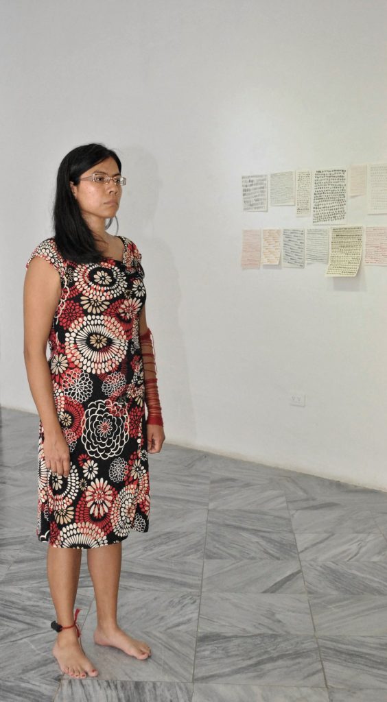 Estela López Solís, Installation, Textile, Fragility, Colonialism